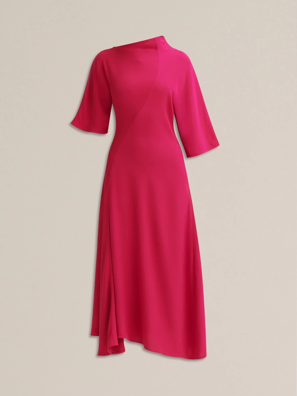 Scanlan Theodore Pink Asymmetrical Maxi Dress US4 ($700)